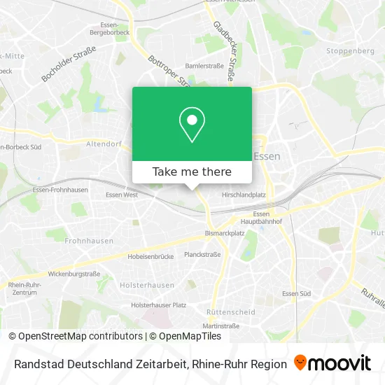 Карта Randstad Deutschland Zeitarbeit