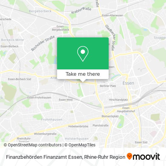 Finanzbehörden Finanzamt Essen map
