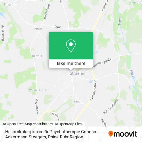 Карта Heilpraktikerpraxis für Psychotherapie Corinna Ackermann-Steegers