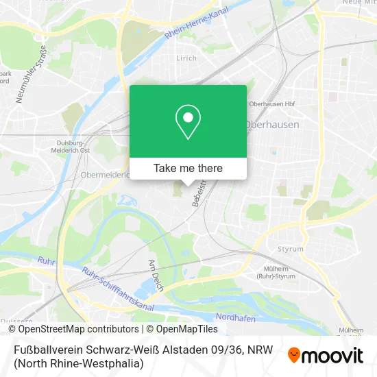 Карта Fußballverein Schwarz-Weiß Alstaden 09 / 36