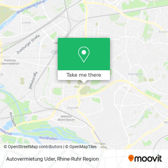 Autovermietung Uder map