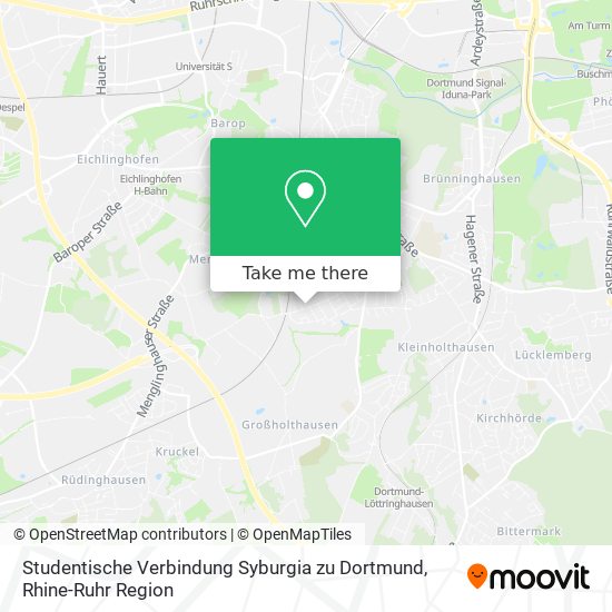 Studentische Verbindung Syburgia zu Dortmund map