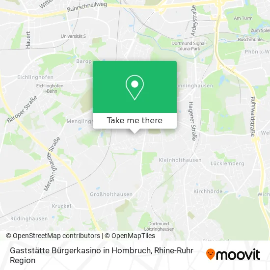 Карта Gaststätte Bürgerkasino in Hombruch