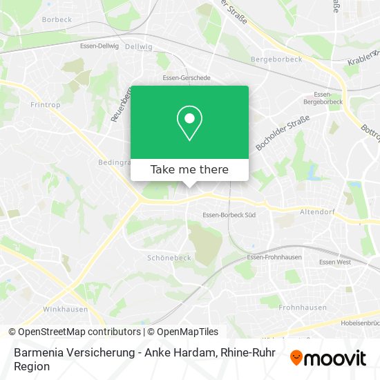 Barmenia Versicherung - Anke Hardam map