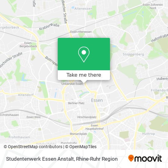 Studentenwerk Essen Anstalt map