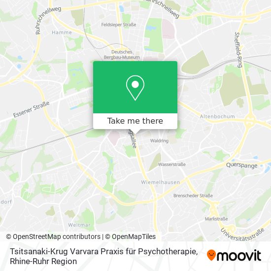 Карта Tsitsanaki-Krug Varvara Praxis für Psychotherapie