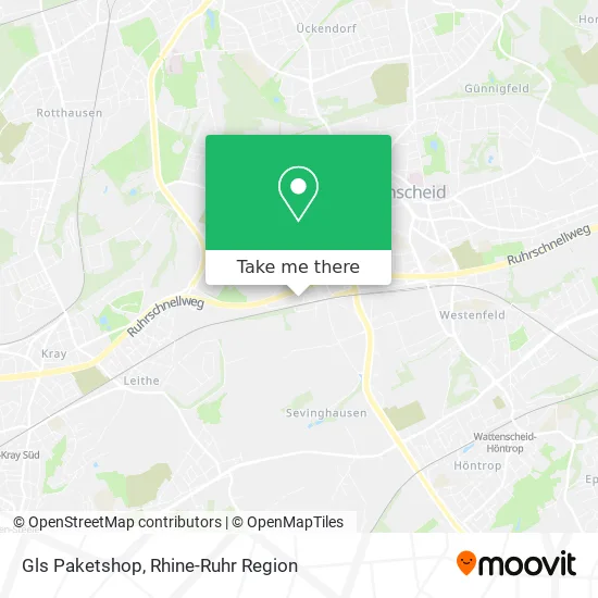 Gls Paketshop map