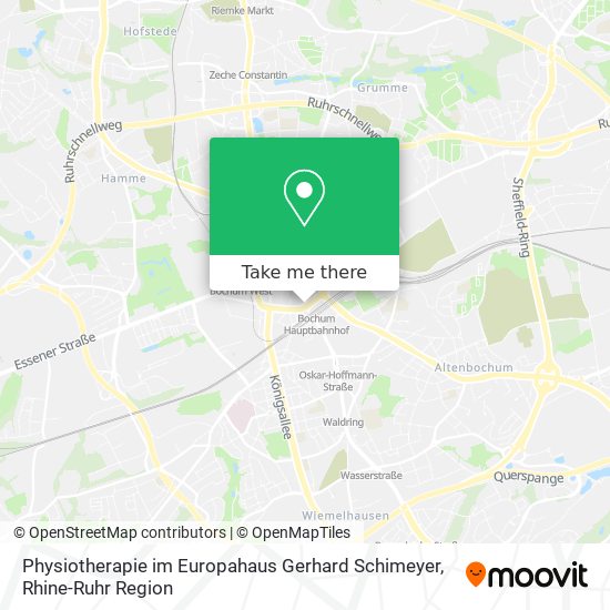 Physiotherapie im Europahaus Gerhard Schimeyer map