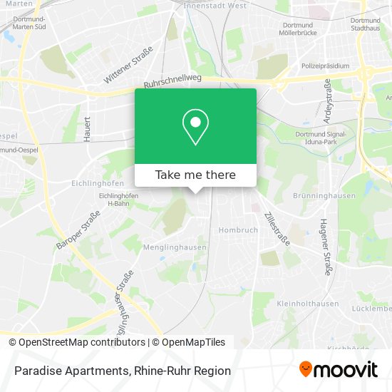 Paradise Apartments map