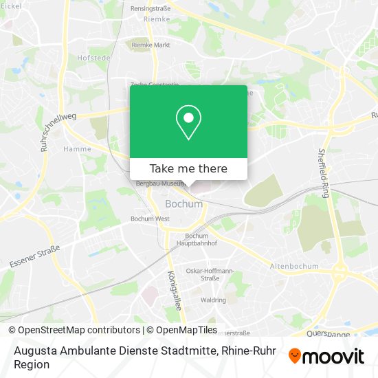 Карта Augusta Ambulante Dienste Stadtmitte