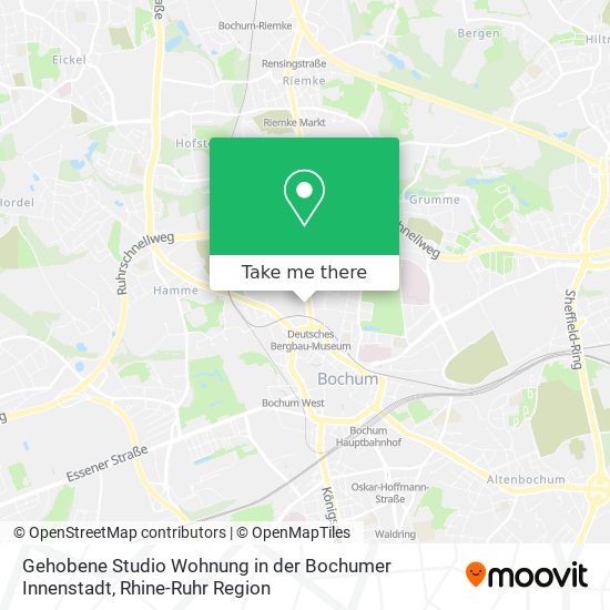 Карта Gehobene Studio Wohnung in der Bochumer Innenstadt