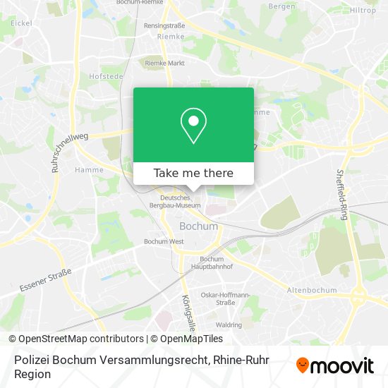 Polizei Bochum Versammlungsrecht map