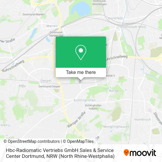 Карта Hbc-Radiomatic Vertriebs GmbH Sales & Service Center Dortmund