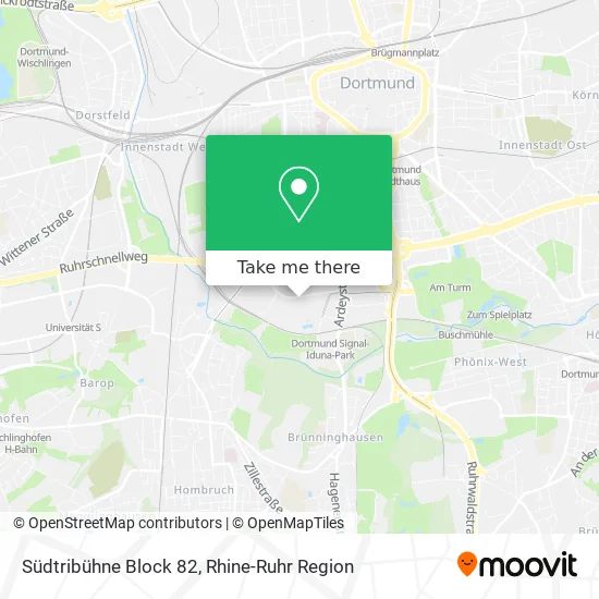 Карта Südtribühne Block 82