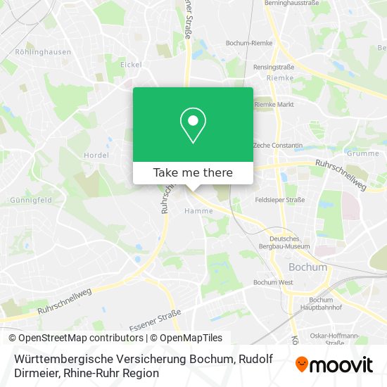 Württembergische Versicherung Bochum, Rudolf Dirmeier map