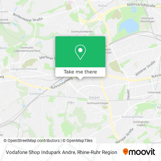 Vodafone Shop Indupark Andre map