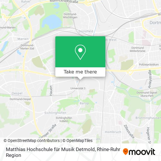 Карта Matthias Hochschule für Musik Detmold