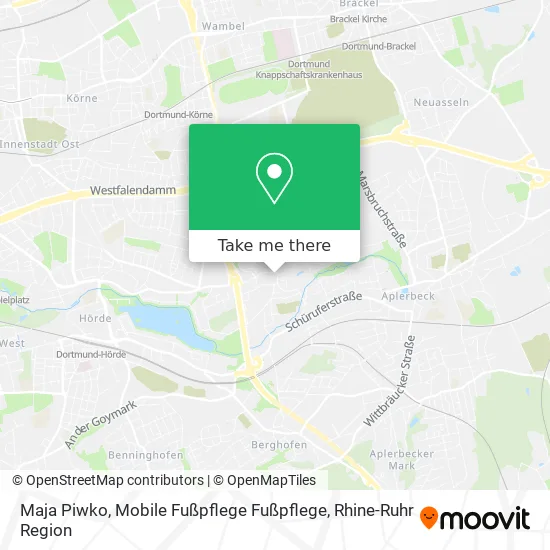 Карта Maja Piwko, Mobile Fußpflege Fußpflege