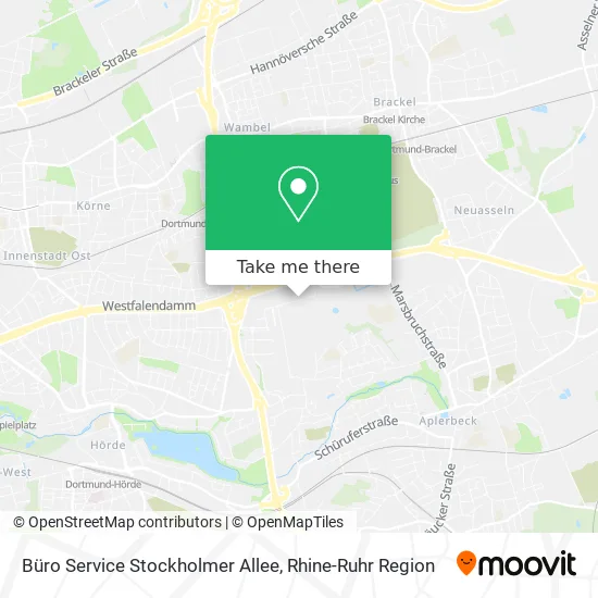 Карта Büro Service Stockholmer Allee
