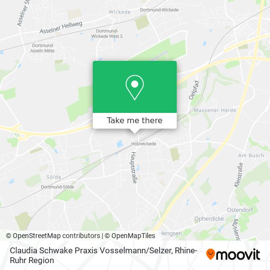 Карта Claudia Schwake Praxis Vosselmann / Selzer