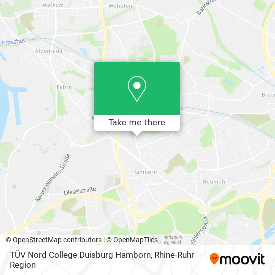 Карта TÜV Nord College Duisburg Hamborn