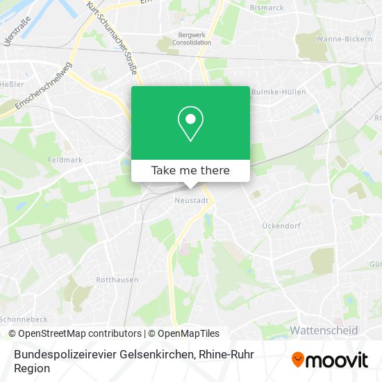 Bundespolizeirevier Gelsenkirchen map