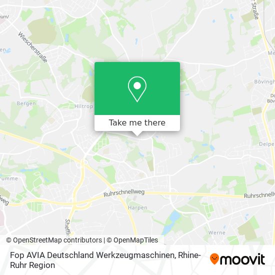 Fop AVIA Deutschland Werkzeugmaschinen map