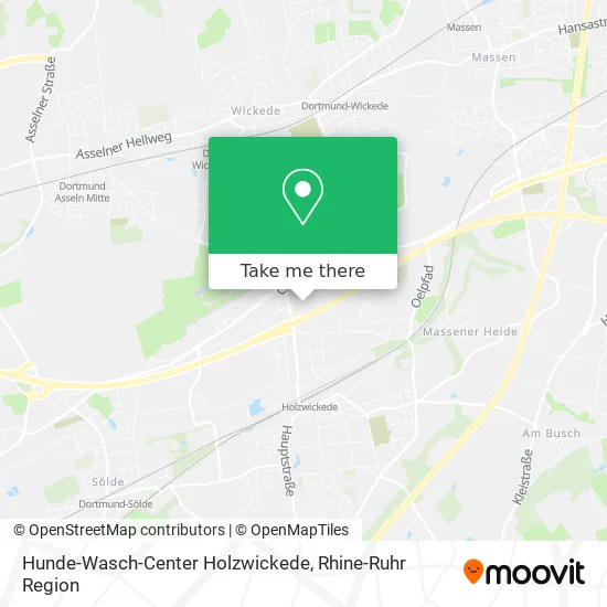 Карта Hunde-Wasch-Center Holzwickede