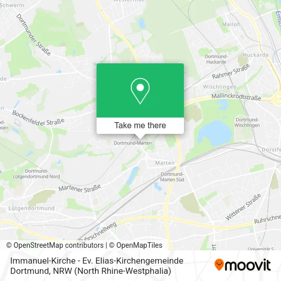 Карта Immanuel-Kirche - Ev. Elias-Kirchengemeinde Dortmund