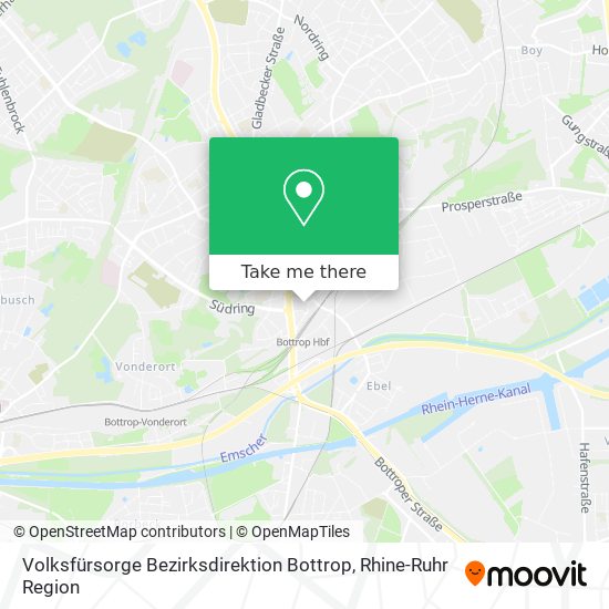 Карта Volksfürsorge Bezirksdirektion Bottrop