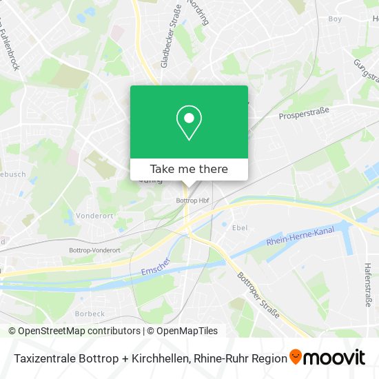 Карта Taxizentrale Bottrop + Kirchhellen