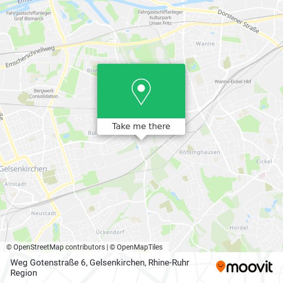 Weg Gotenstraße 6, Gelsenkirchen map