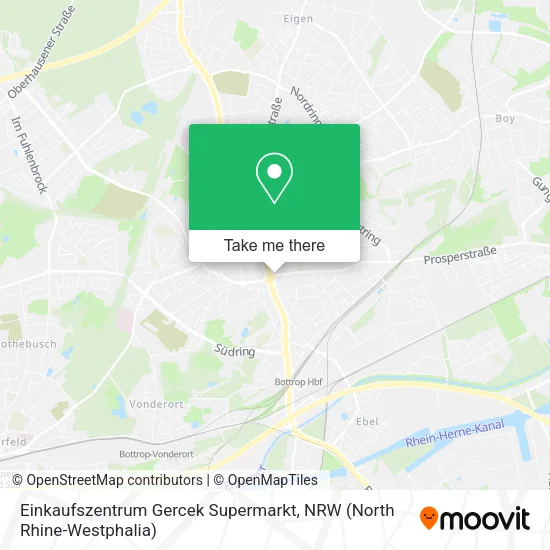 Карта Einkaufszentrum Gercek Supermarkt