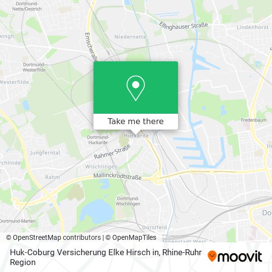 Huk-Coburg Versicherung Elke Hirsch in map