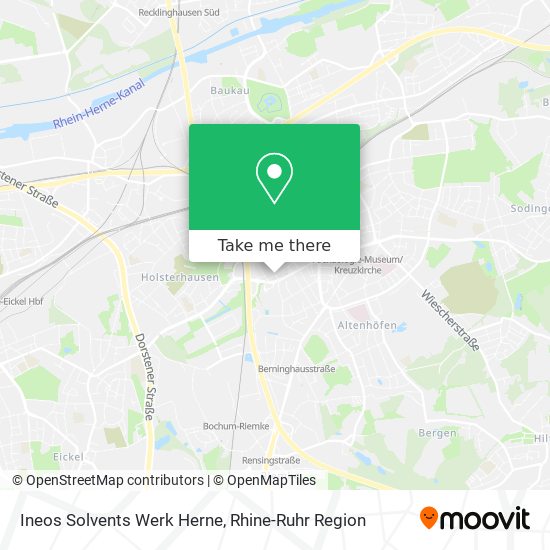 Ineos Solvents Werk Herne map