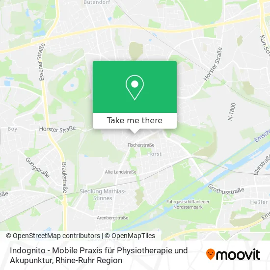 Карта Indognito - Mobile Praxis für Physiotherapie und Akupunktur