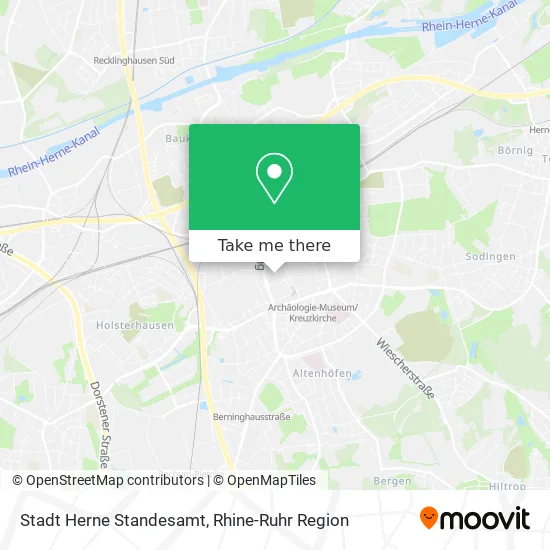 Карта Stadt Herne Standesamt