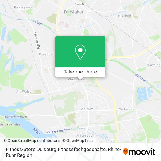 Карта Fitness-Store Duisburg Fitnessfachgeschäfte