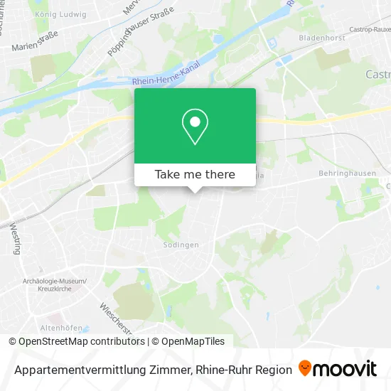 Appartementvermittlung Zimmer map