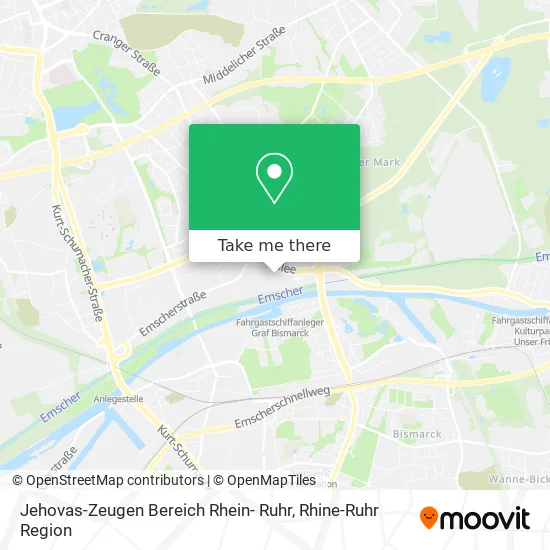 Карта Jehovas-Zeugen Bereich Rhein- Ruhr