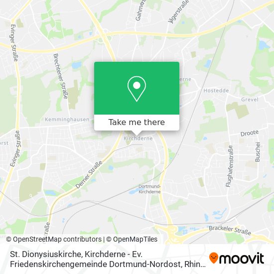 St. Dionysiuskirche, Kirchderne - Ev. Friedenskirchengemeinde Dortmund-Nordost map