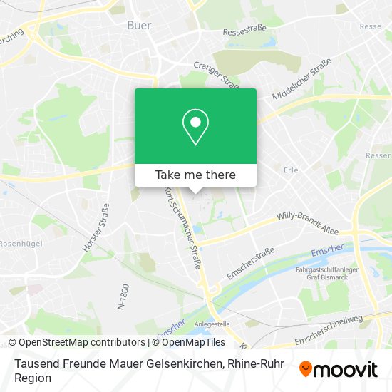 Tausend Freunde Mauer Gelsenkirchen map