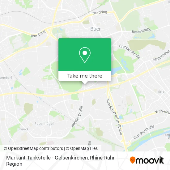 Карта Markant Tankstelle - Gelsenkirchen