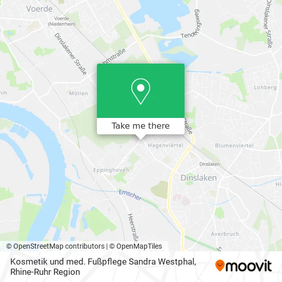 Карта Kosmetik und med. Fußpflege Sandra Westphal