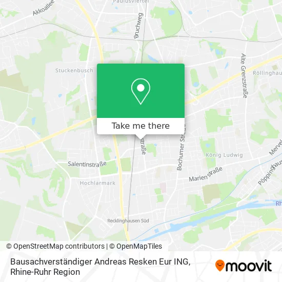 Карта Bausachverständiger Andreas Resken Eur ING