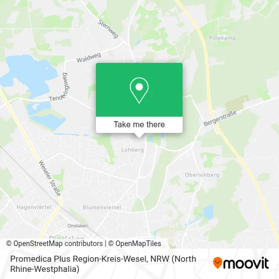 Promedica Plus Region-Kreis-Wesel map