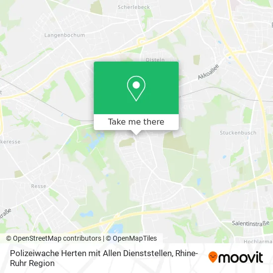 Карта Polizeiwache Herten mit Allen Dienststellen