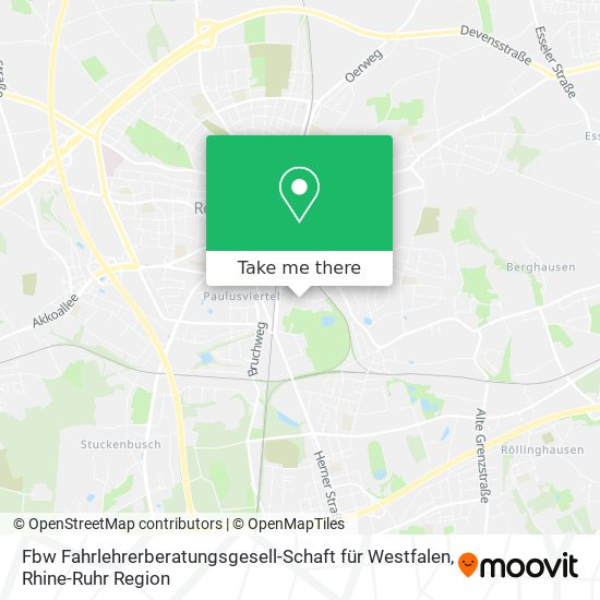 Карта Fbw Fahrlehrerberatungsgesell-Schaft für Westfalen