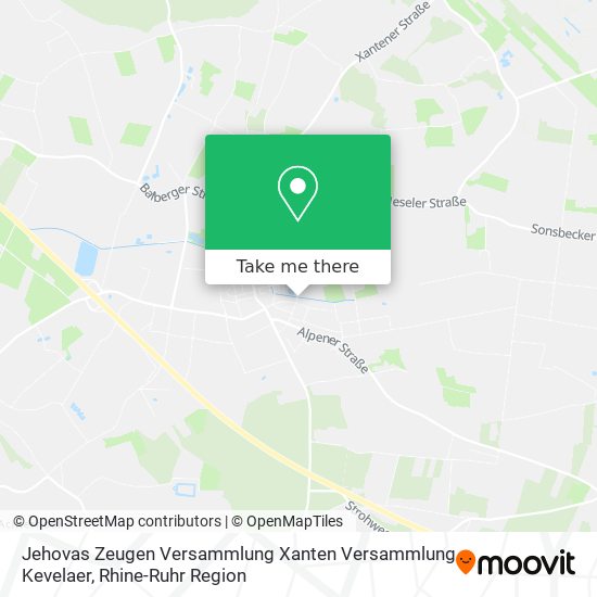 Карта Jehovas Zeugen Versammlung Xanten Versammlung Kevelaer