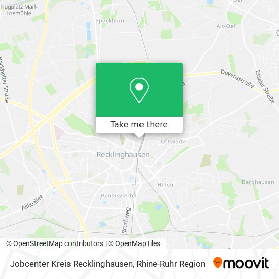 Карта Jobcenter Kreis Recklinghausen